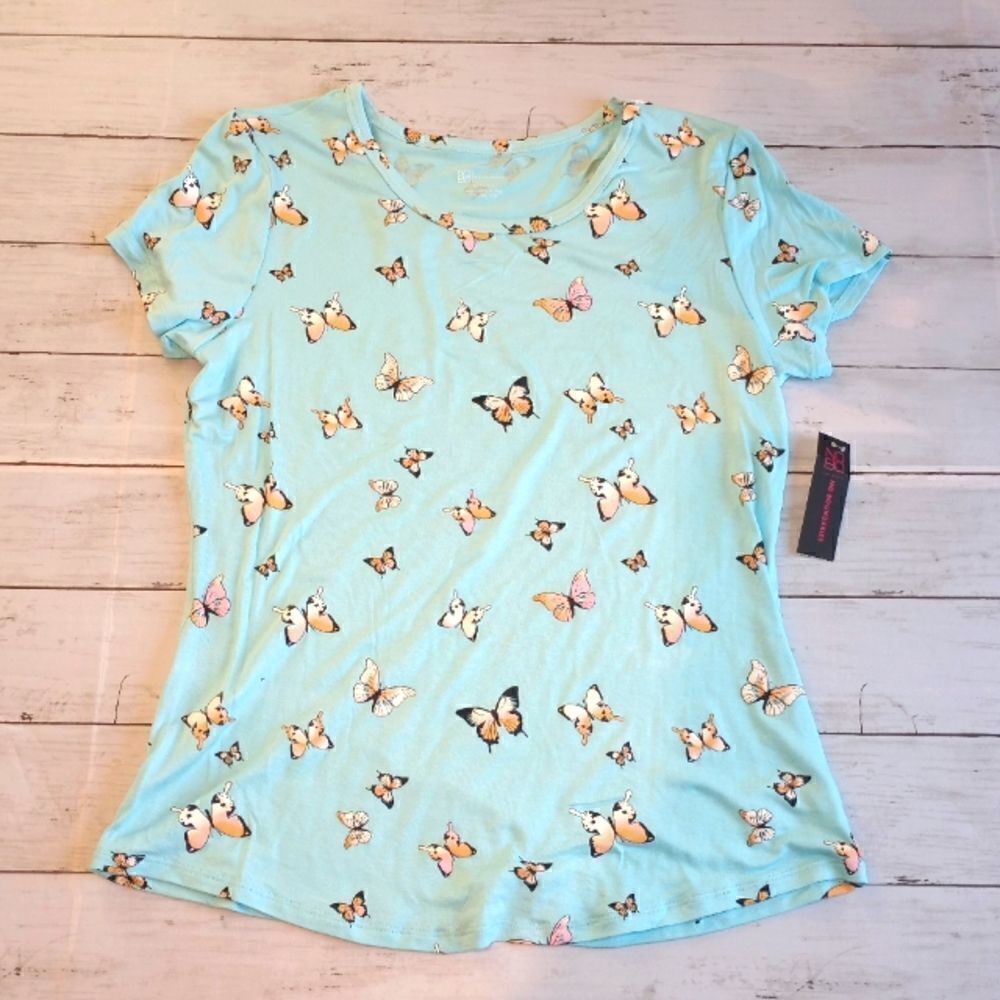 Womens Juniors Butterfly 🦋 Lounge T Shirt